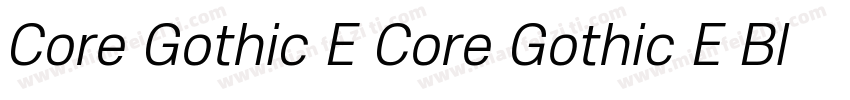 Core Gothic E Core Gothic E Black字体转换